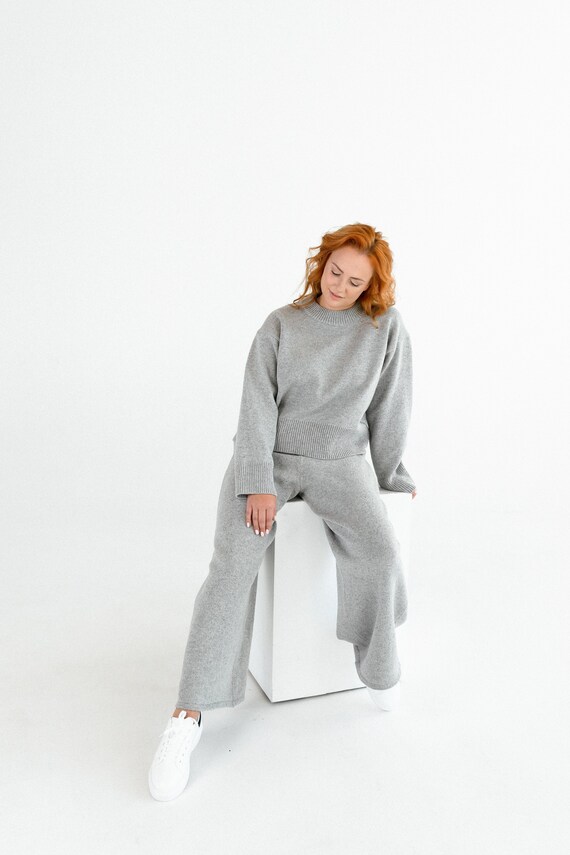 Sweater and Pants Set / Knit Set Women 
