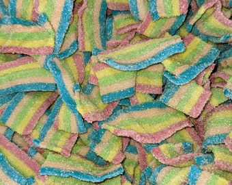Fizzy Rainbow Bites Sweet Bag 100g 200g 400g 800g 1kg Dairy Gelatine Free Sweets