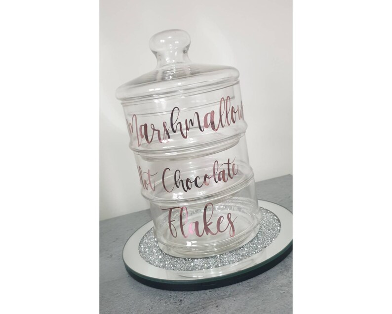 3 tier glass storage jars Mrs Hinch / a Stacey Solomon Etsy