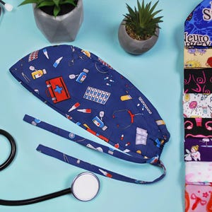 Surgical cap men, mens scrub caps, scrub hats for men, anatomy scrub hat, nurse caps, medical caps, doctor hat