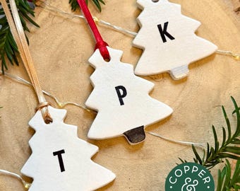 Personalized Clay Tree Ornament – Handmade Christmas Decoration