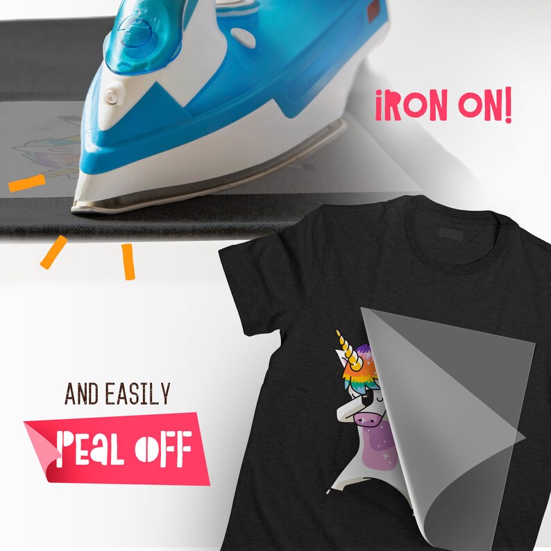 Iron on Transfer Paper for Dark Fabric by Raimarket 10 Sheet Etsy UK