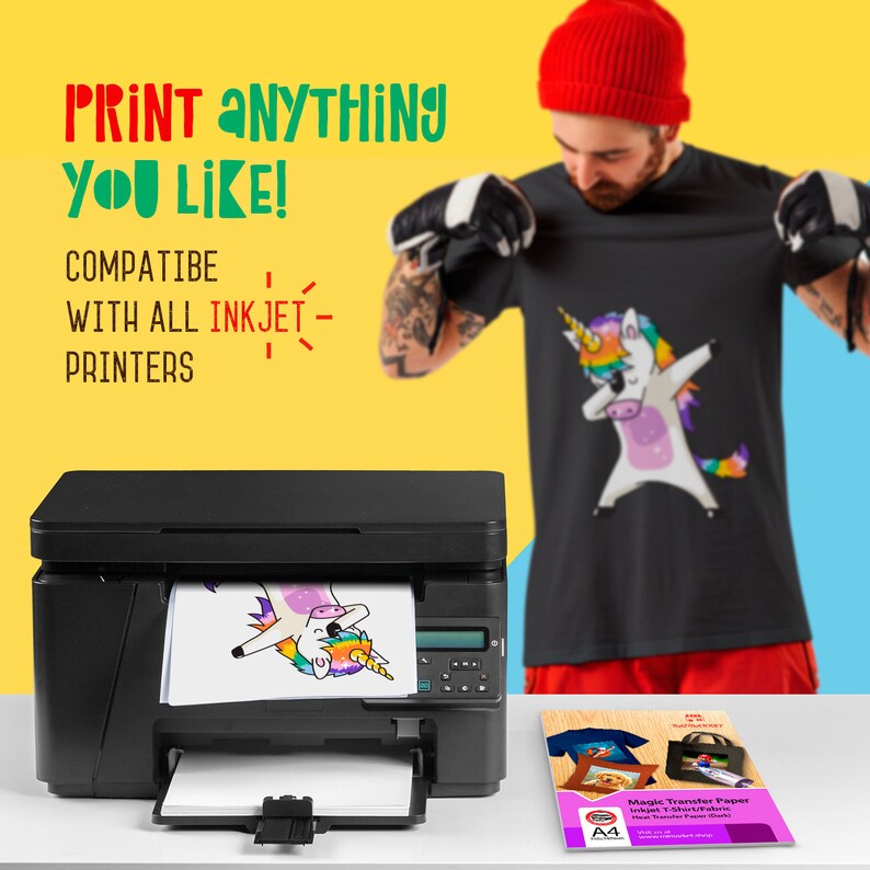 Iron on Transfer Paper for Dark Fabric by Raimarket 10 Sheet Etsy UK