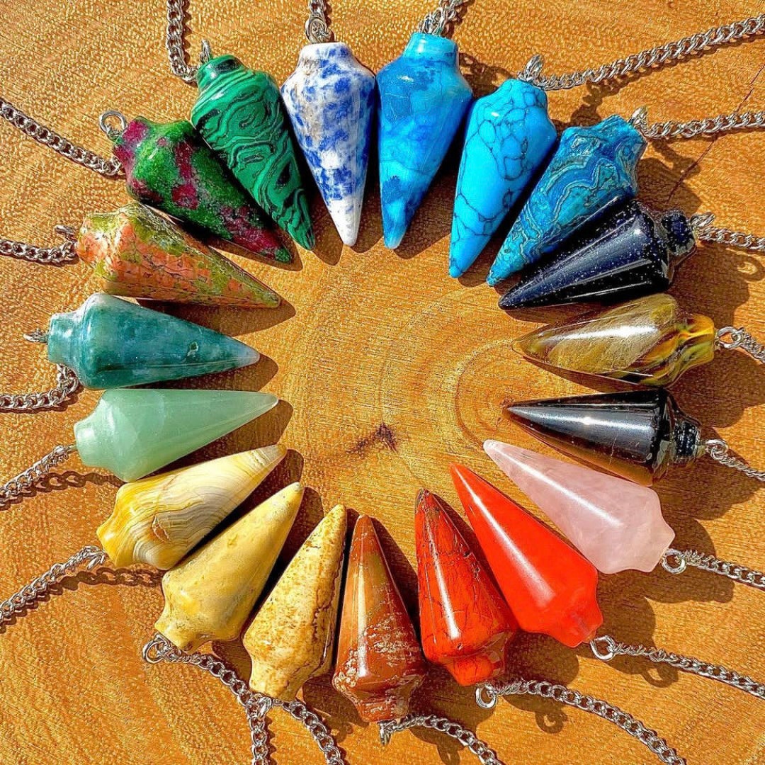 Pendulum Rocks Natural Gemstone Pendulum Bag Charm - Etsy