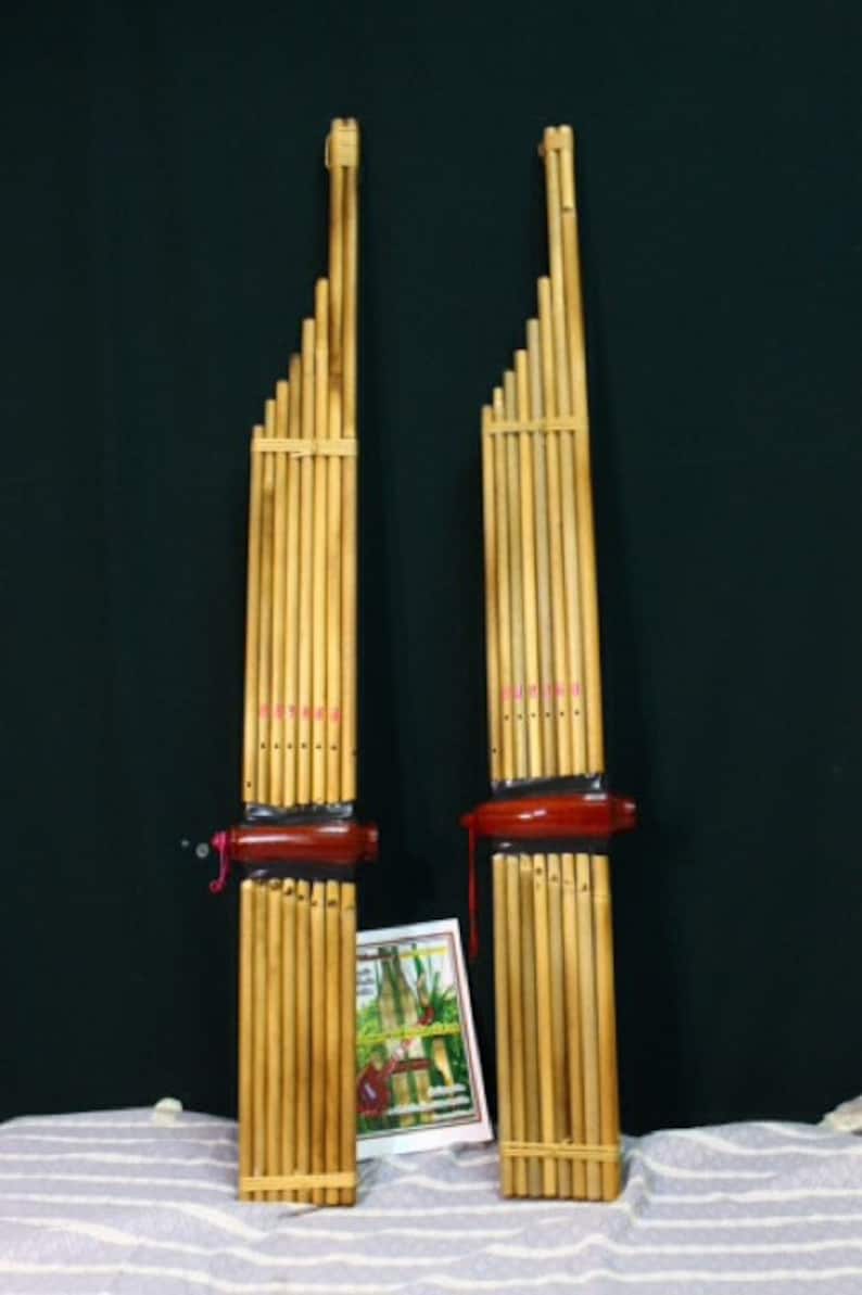 Thai Lao Khaen Bamboo Double Silver Reed Isan Mouth Organ Etsy