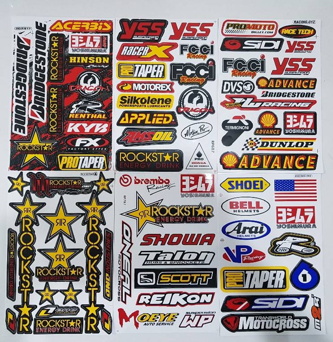 6 Rockstar Energy Supercross Motocross Motorcycle Yamaha Decal Etsy
