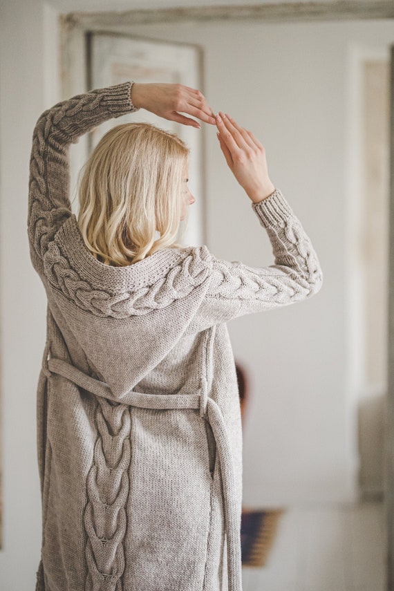 Long cable knit sweater hotsell coat