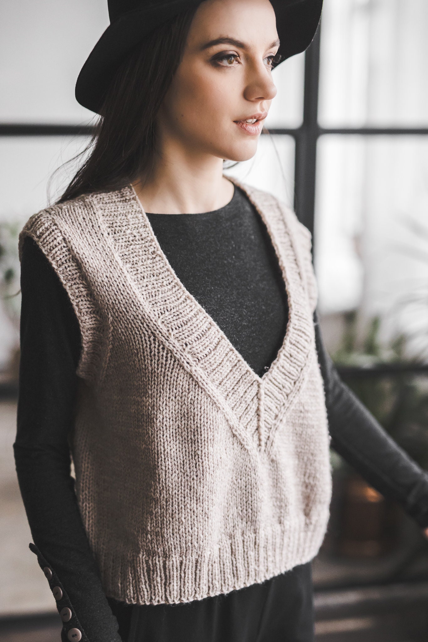 Vintage Sweater Vest Tops For Women Yousify Women's V-Neck Sweater