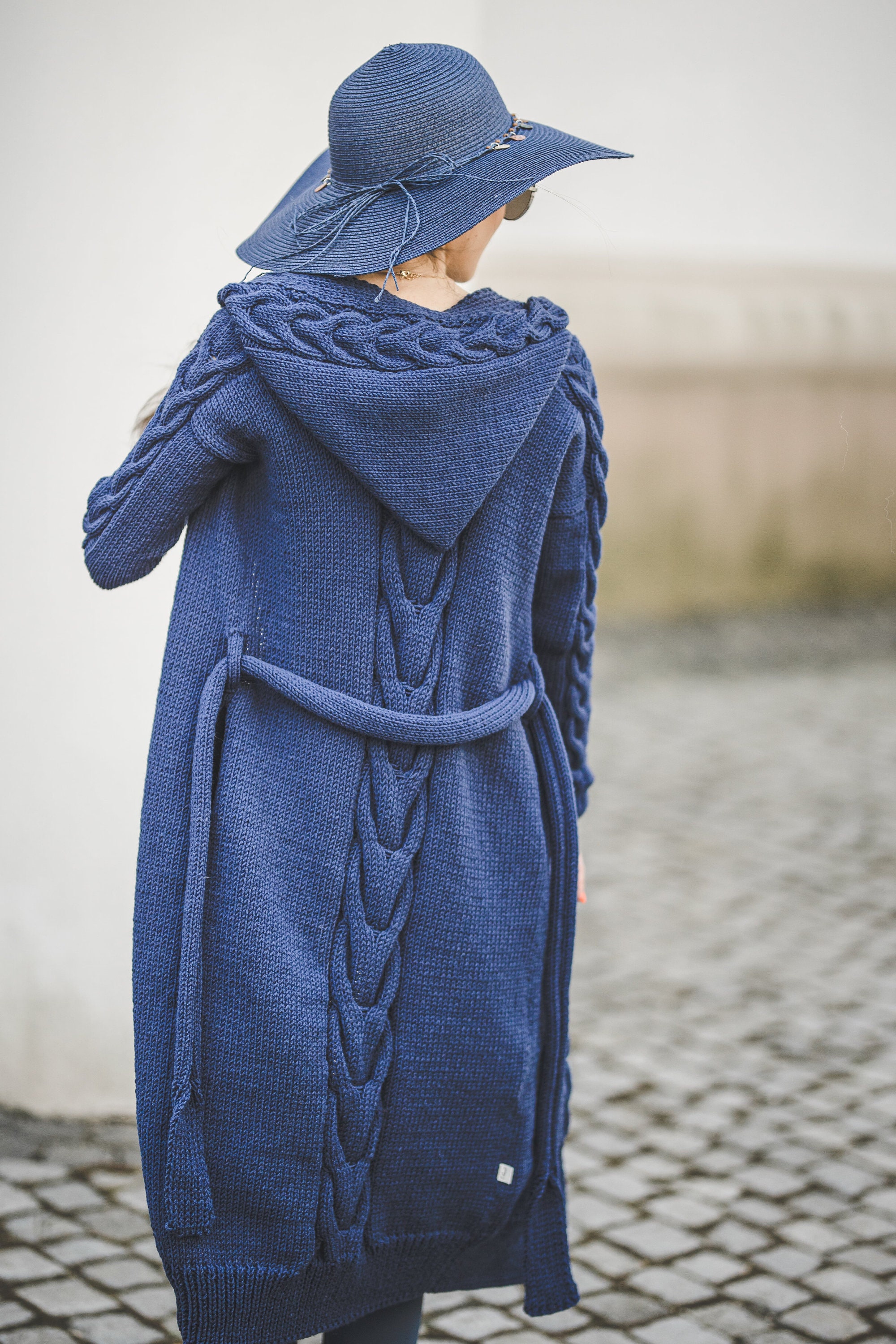 lor かじまり Cable knit Long coatlor かじまり Cable knit Long coat