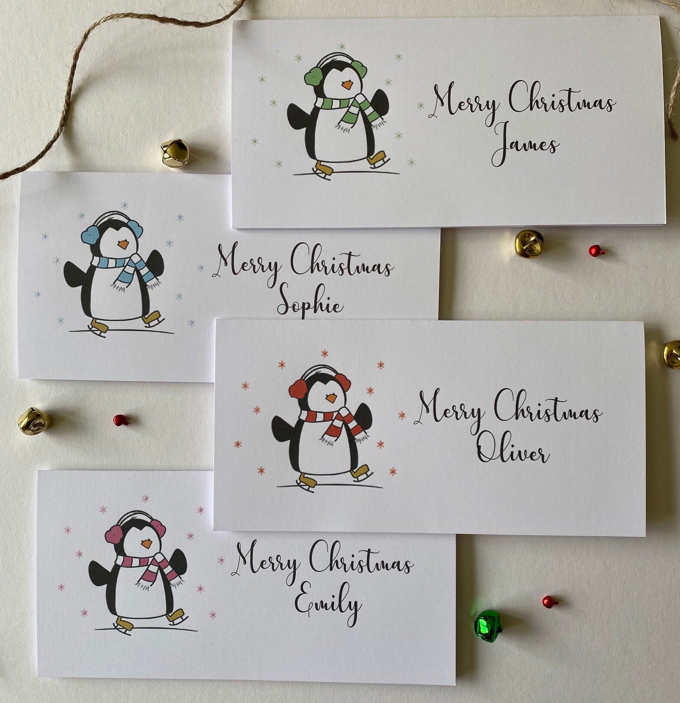 Personalised Christmas money gift wallet with cute penguin for vouchers and cash presents for children grandchildren baby boys and girls Personalised Christmas money gift wallet with cute penguin for vouchers and cash presents for children grandchildren baby boys and girls