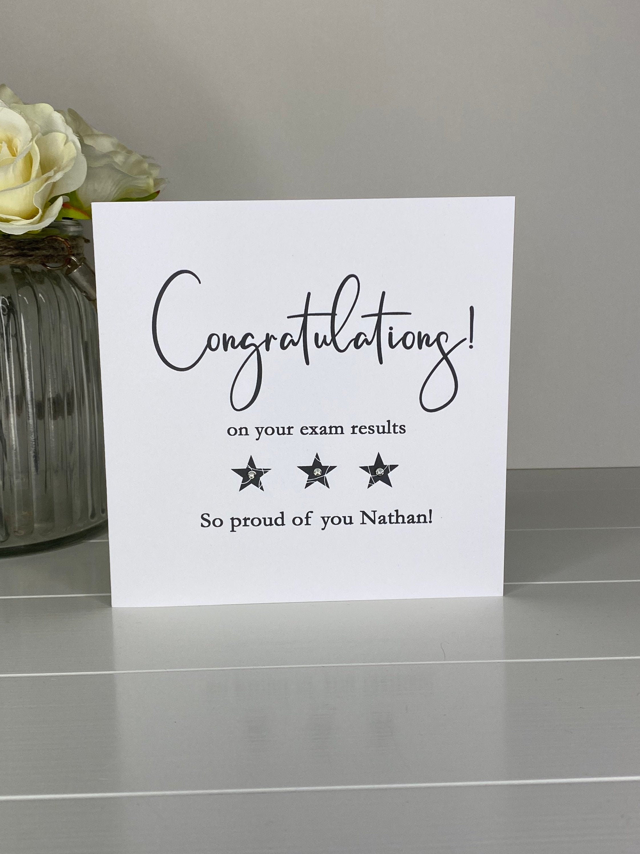 Exam Congratulations Card Exams Card Passed Exams Card Etsy UK