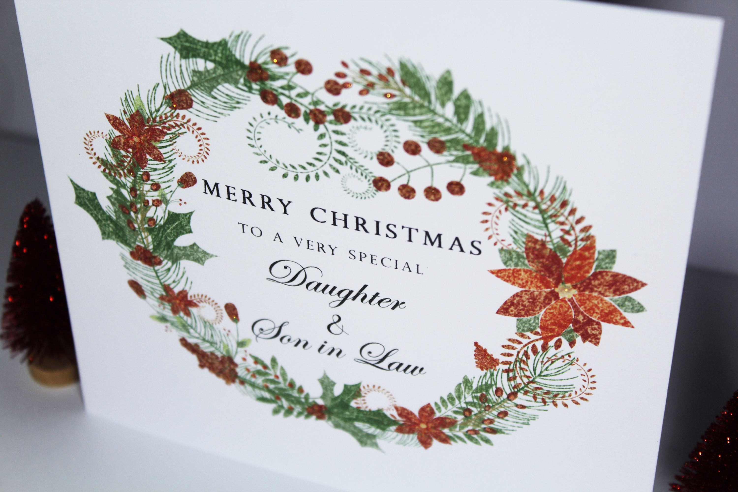 Christmas Card Son and Daughter in Law Daughter and Son in  Etsy UK
