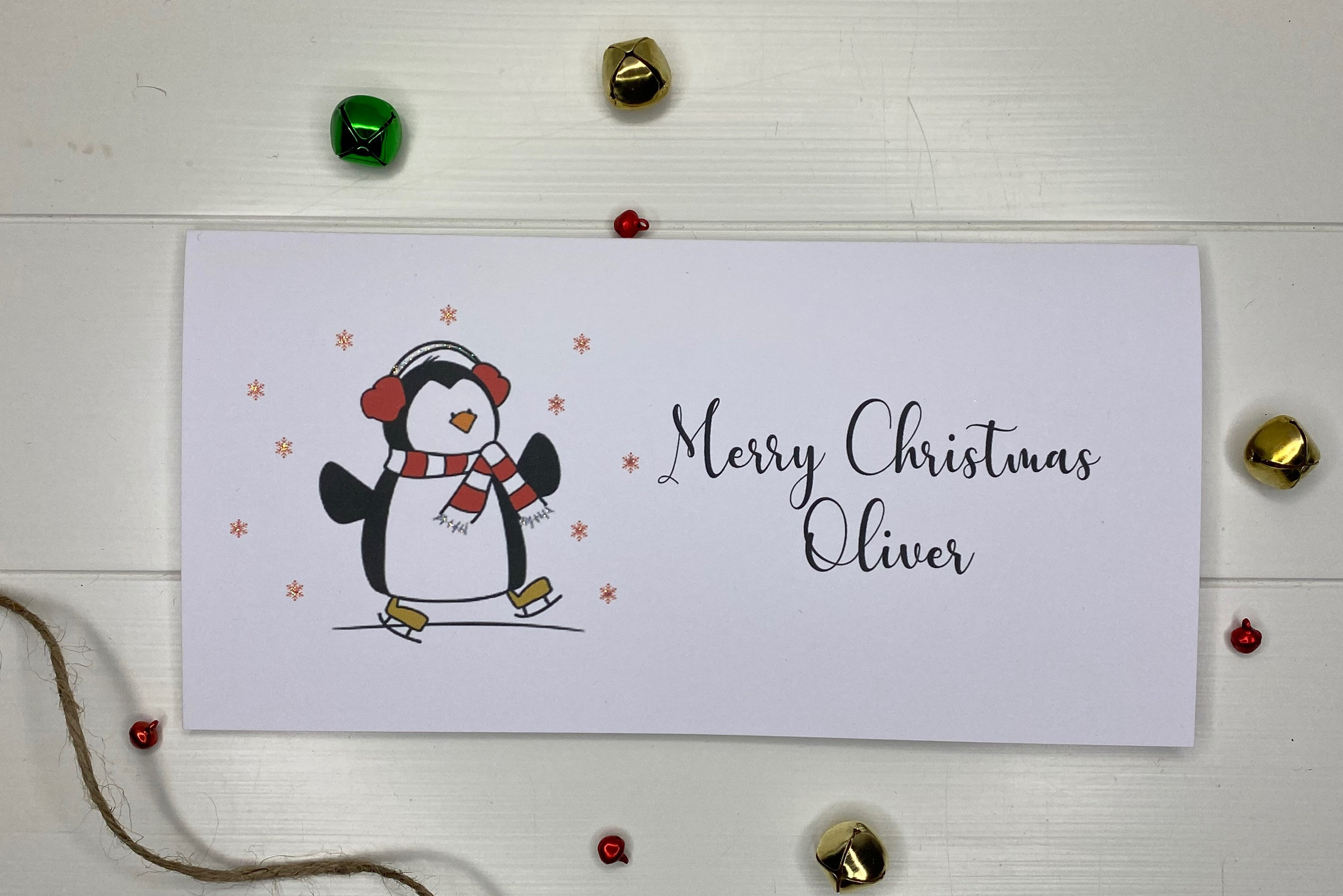 Personalised Christmas money gift wallet with cute penguin for vouchers and cash presents for children grandchildren baby boys and girls Personalised Christmas money gift wallet with cute penguin for vouchers and cash presents for children grandchildren baby boys and girls