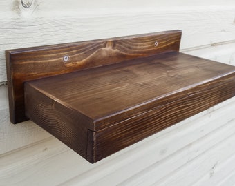 Wooden shelf with drawer