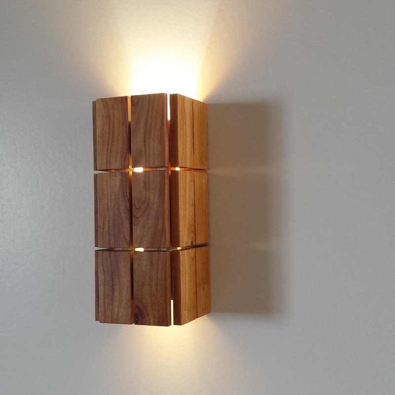 Wood Wall Lamp - Etsy