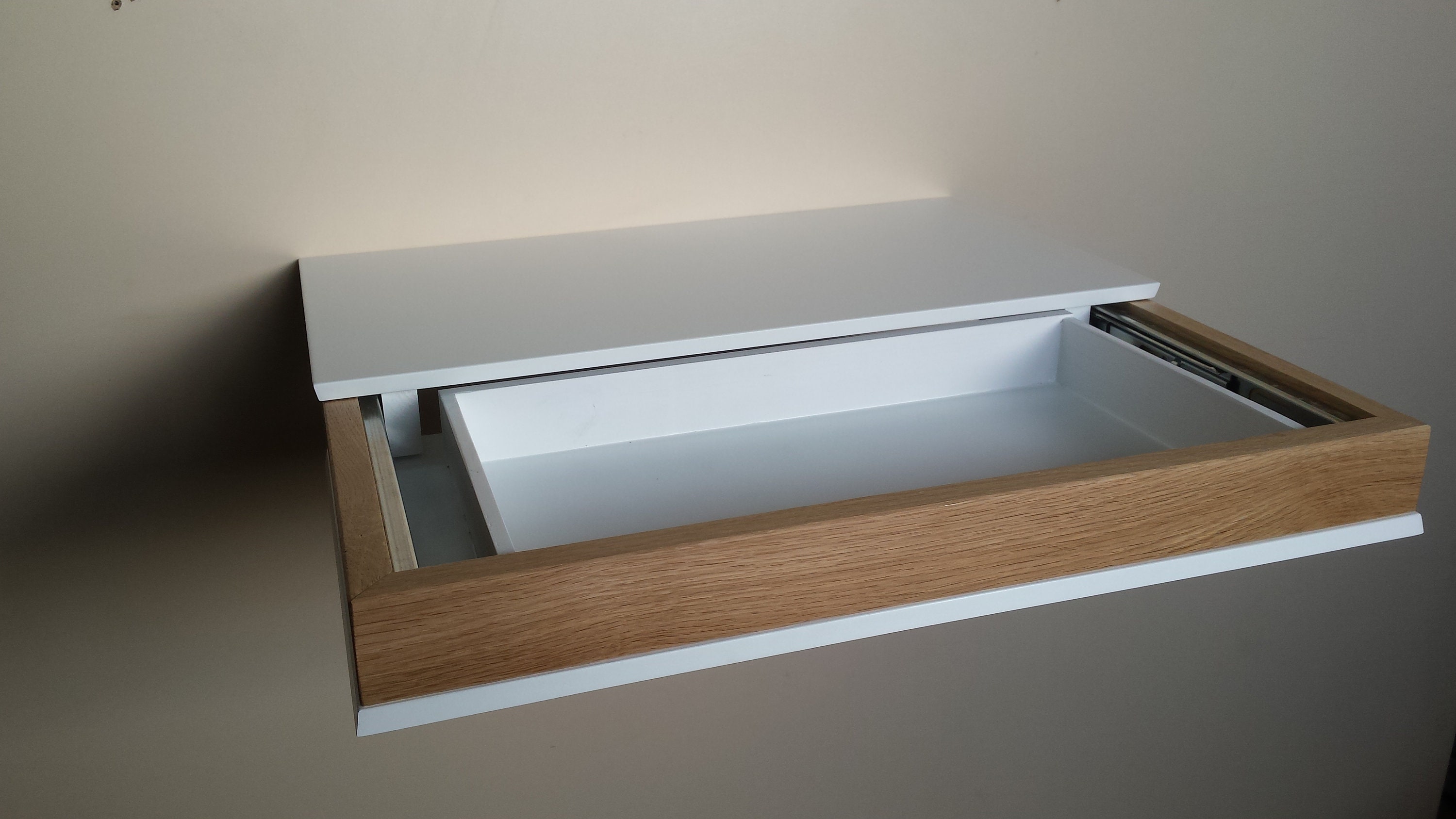 Floating Shelf With Hidden Drawer and Lock Etsy