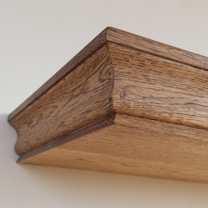 Floating shelf made from solid oak wood