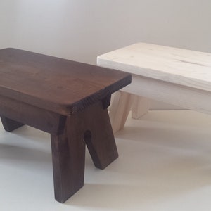 Small traditional wooden step stool