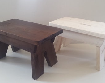 Small traditional wooden step stool