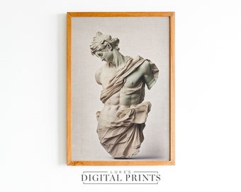 Scultura dell'antica Roma - Download di stampe digitali - Statua romana da parete - Decorazione da parete classica vintage Academia Light STAMPABILE