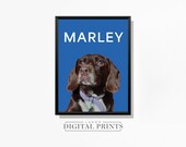 Personalized Pet Portrait From Photo - CUSTOM Digital Download - Dog Memorial Gift - Cute Cat Artwork - KITKAT