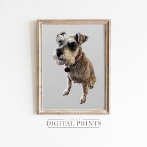 CUSTOM Hund Gemälde vom Foto - digitaler Download - Haustier Porträt Erinnerung Geschenk - personalisierte Katze Kunstwerk Poster Zeichnung