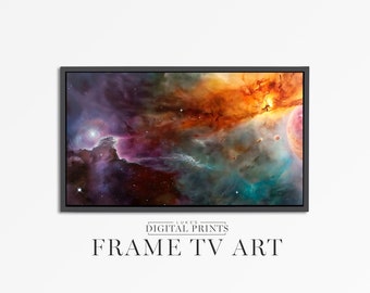 Lebendige Samsung Frame TV Kunst - Regenbogen Kosmischer Weltraum Nebel Digitaler Download - James Webb Hubble Teleskop Malerei Kunstwerk