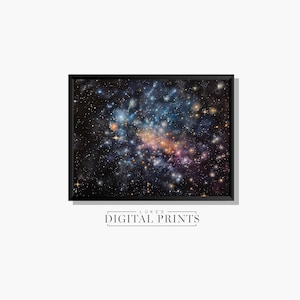 Sprinkle Of Stars Print - Digital Poster Download - Sternenhimmel kosmische Galaxie Wandkunst DRUCKBAR Weltraum Gemälde