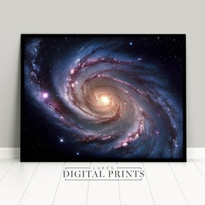 Andromeda Galaxy Space Print - Digital Print Download Poster - PRINTABLE Cosmic Wall Art