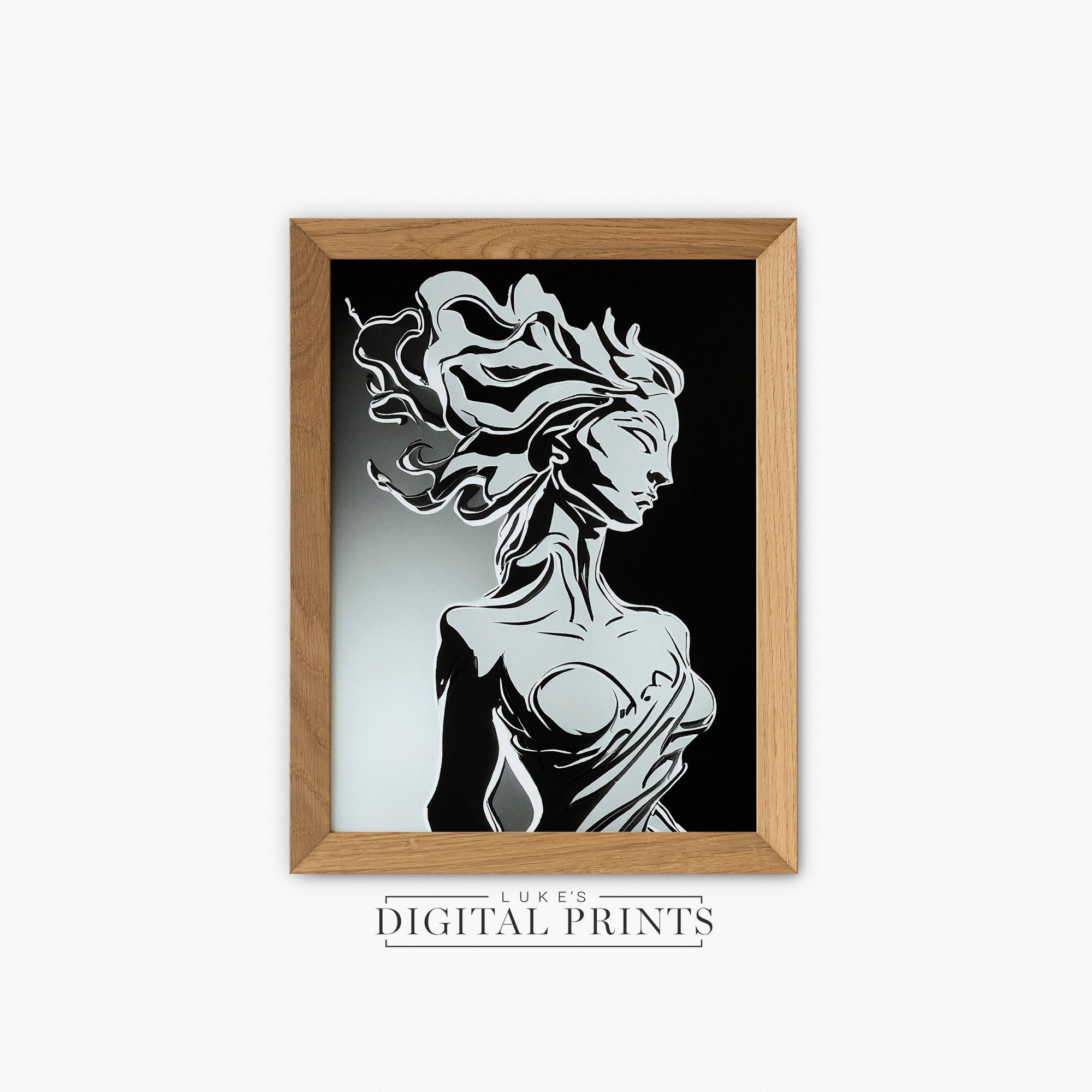 Banshee Portrait Illustration Print - Digital Download - Female Spirit ...
