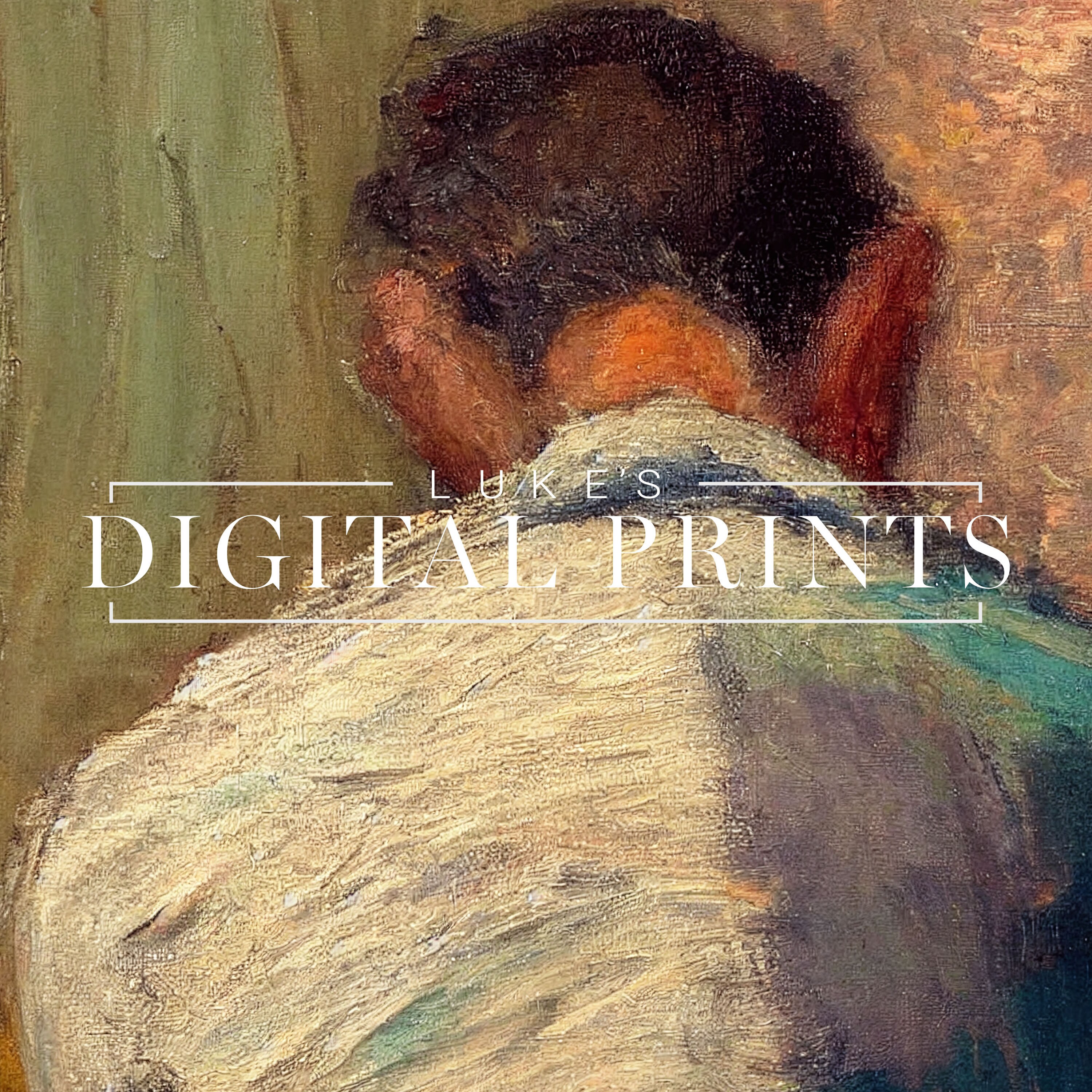PRINTABLE Oil Painting Abstract Man - Digital Print Download - Rustic ...