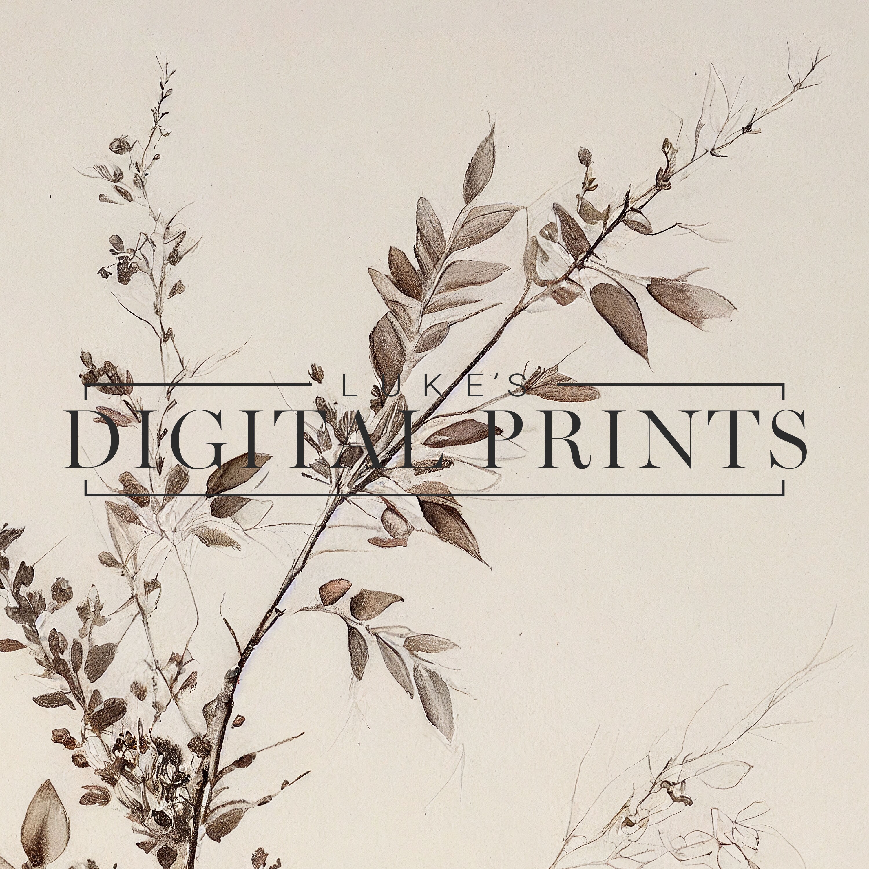 PRINTABLE Rustic Tree Branch Sketch - Digital Print Download ...