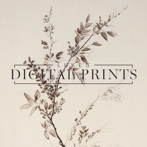 Rustic Tree Branch Sketch Print Set of 3 - Digital Download Artworks ...