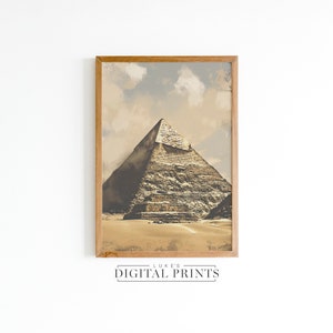 Pyramids of Giza Wall Art Print - Digital Download - Ancient Historical ...