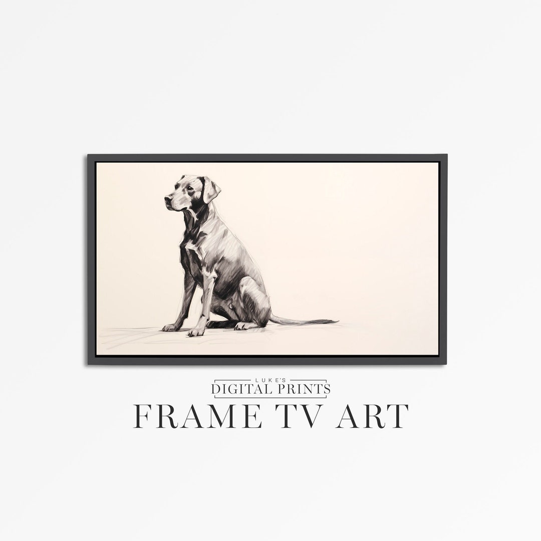 Labrador Photo Frame Labrador Artwork for Samsung FRAME TV - Minimalist Dog Drawing Download ...
