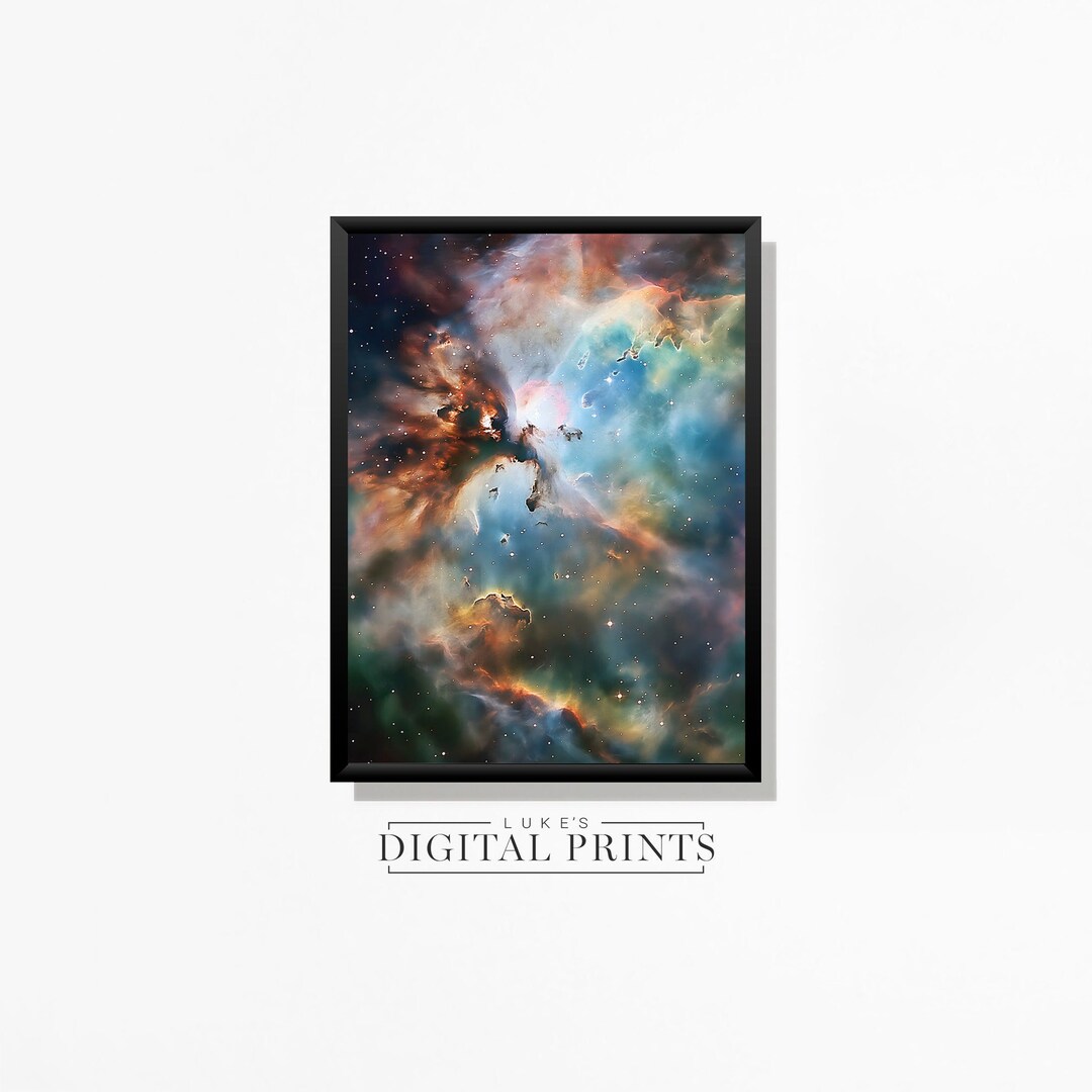 PRINTABLE Clouds of the Carina Nebula Poster - Digital Art Print ...