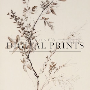 Rustic Tree Branch Sketch Print Set of 3 - Digital Download Artworks ...