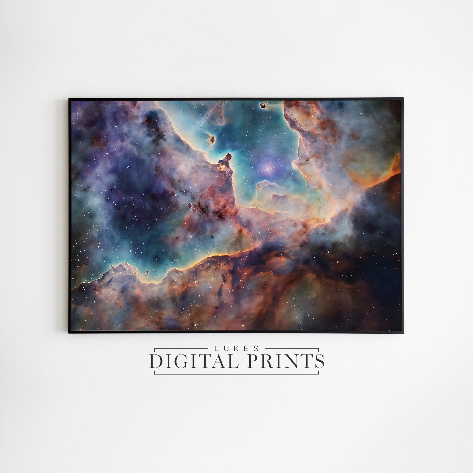 Clouds of the Carina Nebula Art Print - Digital Poster Download - Outer ...