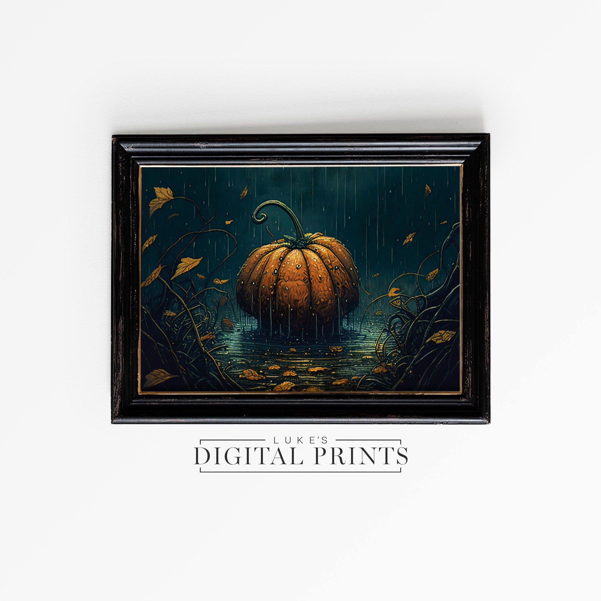 かぼちゃアートイラスト 印刷可能な壁飾り - デジタルプリント