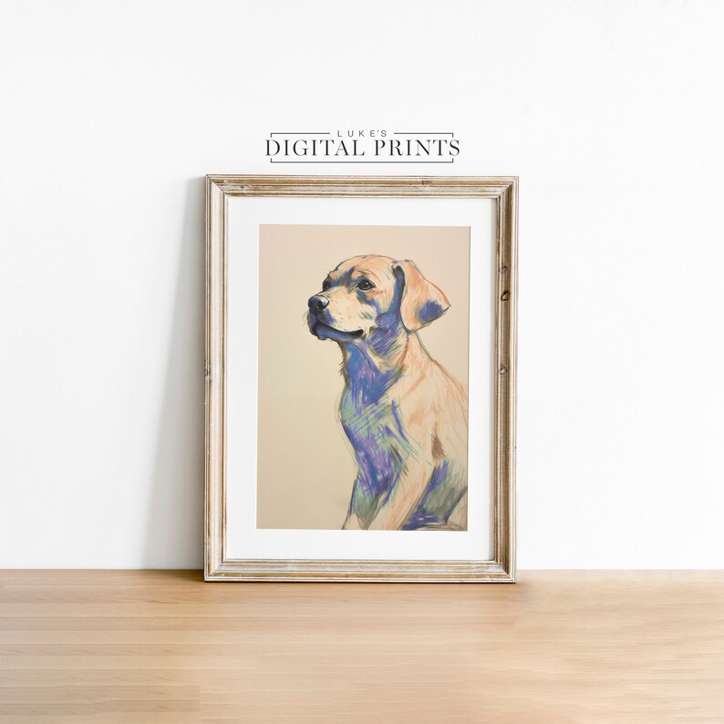 Artery8 Whippet Portrait Grußkarte – Personalisierbare Geburtstagskarte In Blau, Orange, Lila