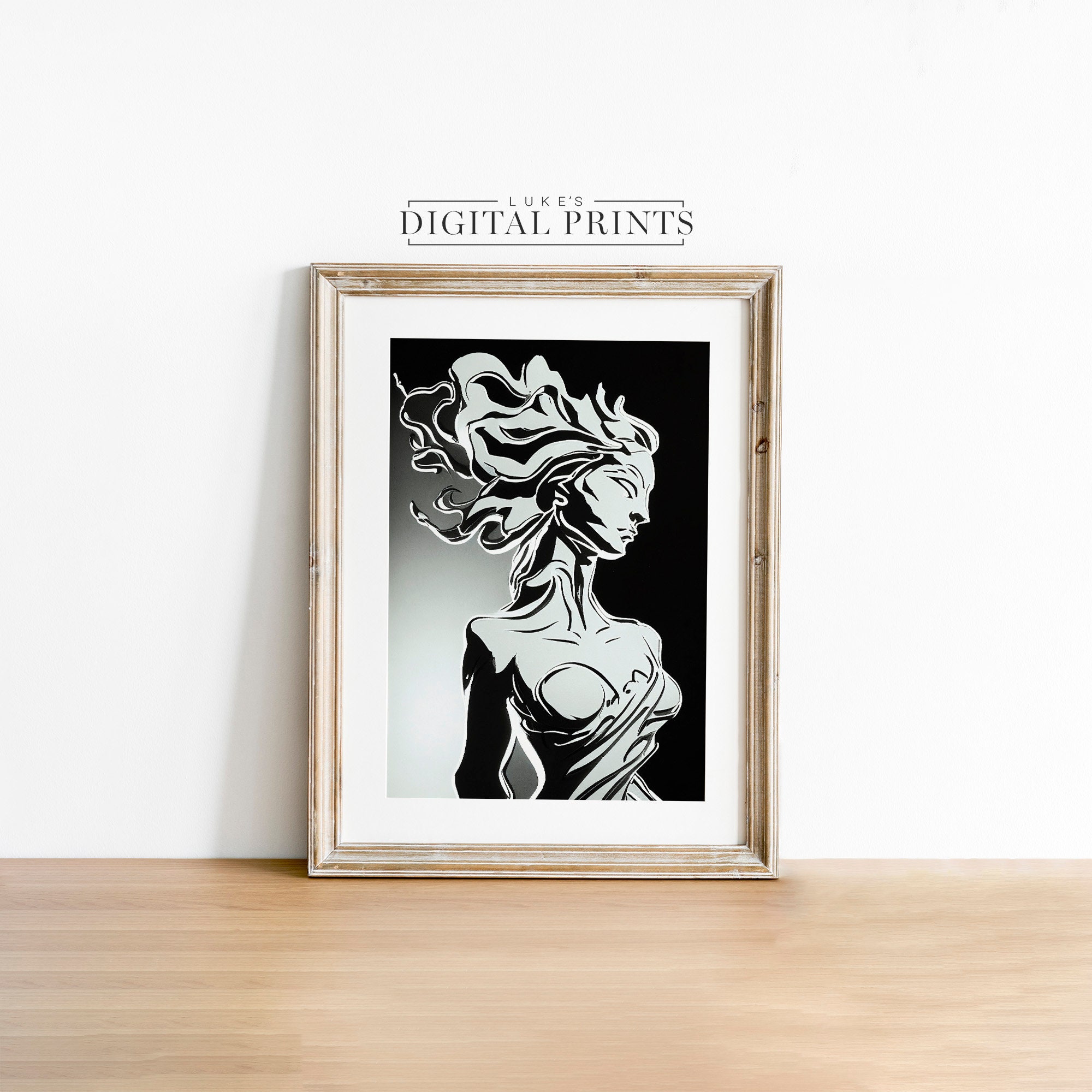 Banshee Portrait Illustration Print - Digital Download - Female Spirit ...