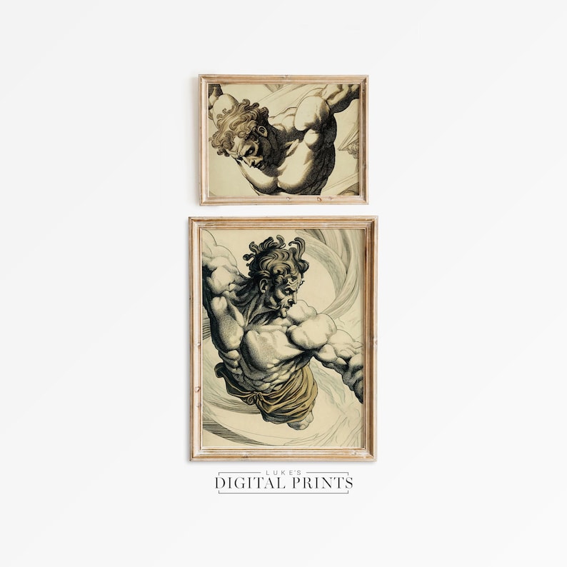 Ancient Roman Man Sketch Art Print Set of 2 - Digital Downloads - Greek ...