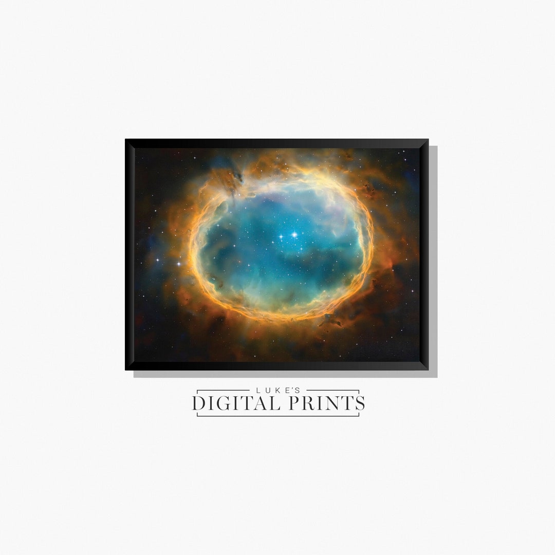Ring Nebula Art Print Poster - Digital Download - Hubble Space ...