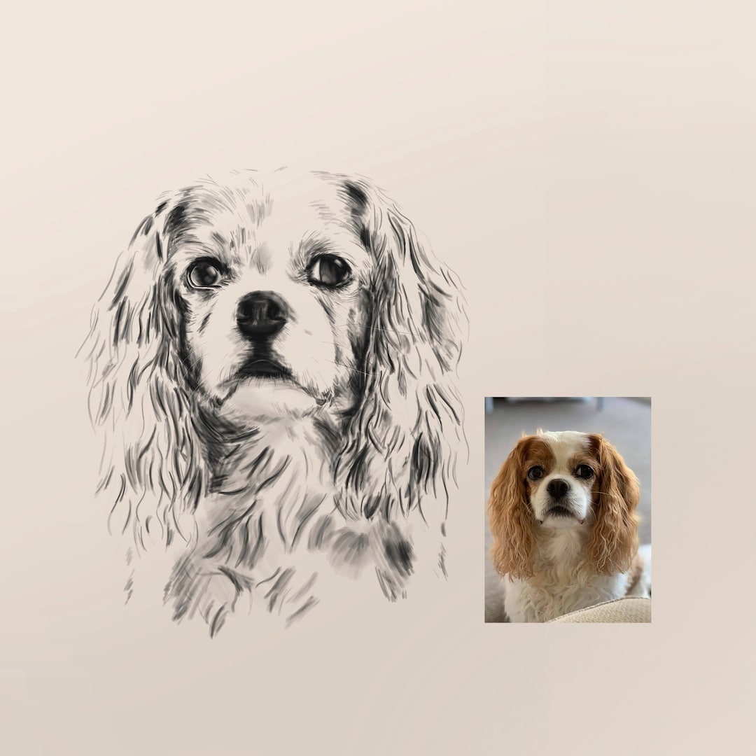 Personalized Pet Portrait From Photo - Digital Download - CUSTOM Dog ...