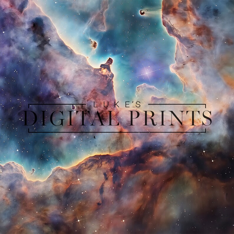 Clouds of the Carina Nebula Art Print - Digital Poster Download - Outer ...