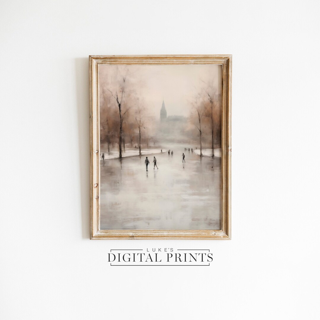 Rustic Winter Landscape PRINTABLE Wall Decor - Digital Print Download ...