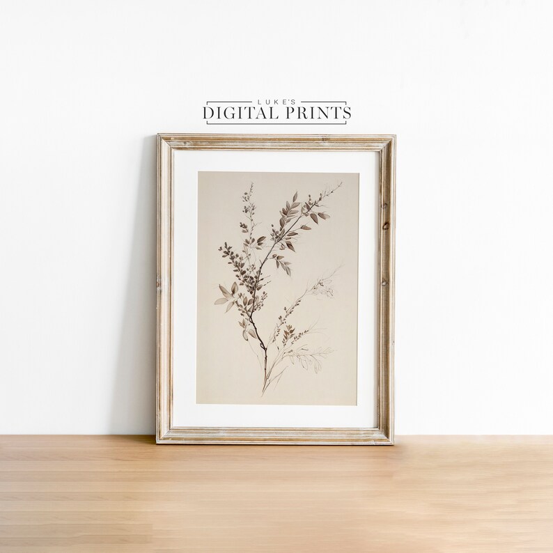 PRINTABLE Rustic Tree Branch Sketch - Digital Print Download ...