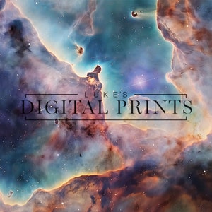 Clouds of the Carina Nebula Art Print - Digital Poster Download - Outer ...