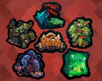 DnD Monster Stickers | Chromatic Dragons, Goblins, Gelatinous Cube Vinyl Waterproof Sticker, dungeons and dragons
