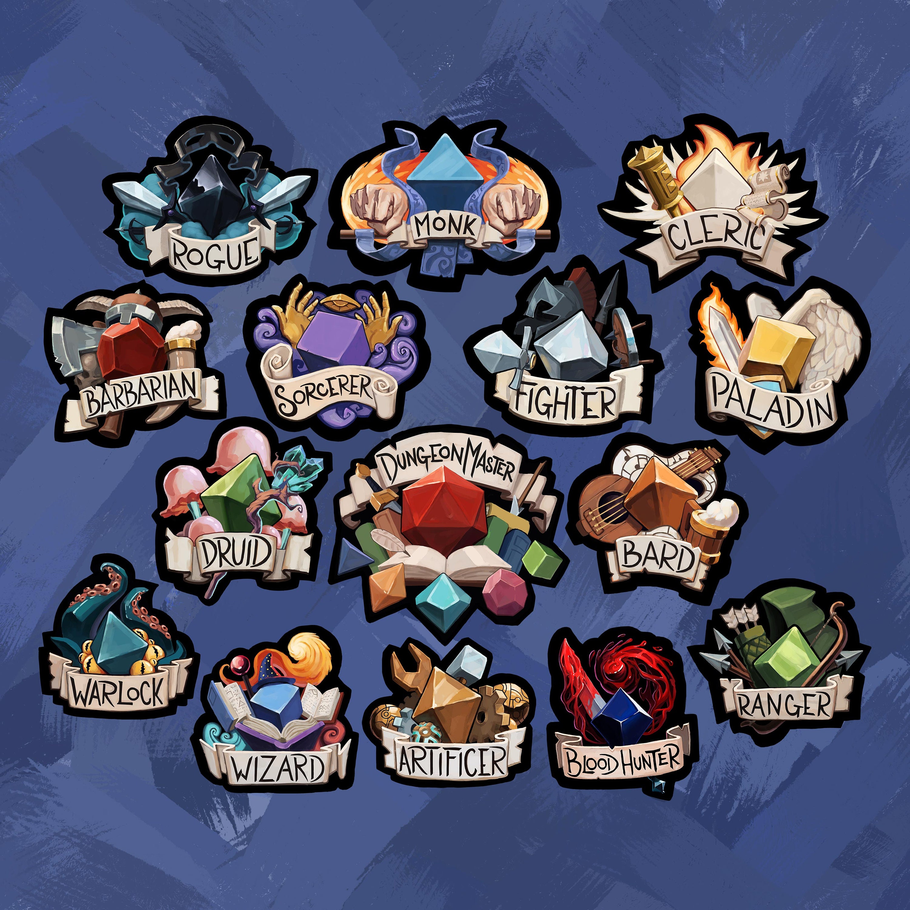 Dnd Class Stickers Vinyl Waterproof Sticker Class Hit Dice Etsy Australia